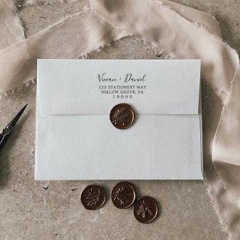 minimalist wedding invitation envelope