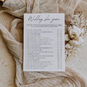 minimalist wedding shoe game template, invitation