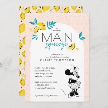 minnie mouse | main squeeze lemon bridal shower invitation