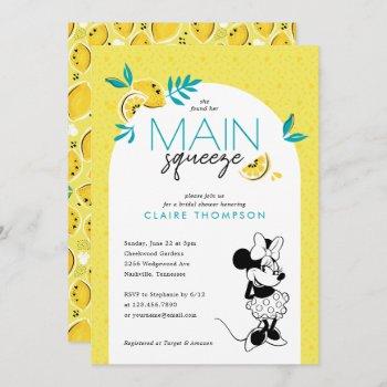 minnie mouse | main squeeze lemon bridal shower invitation