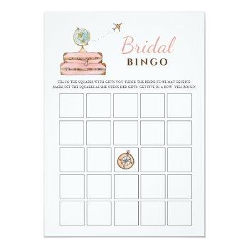 Miss To Mrs Bridal Shower Bingo Game  Invitation Front View