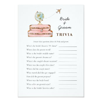 Miss To Mrs Bridal Shower Trivia Games Invitation Front View