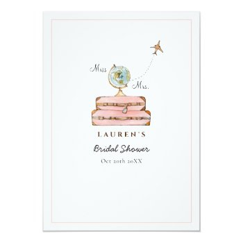 Miss To Mrs Bridal Shower Trivia Games Invitation Front View
