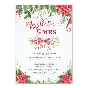 Miss To Mrs Mistletoe Elegant Winter Front View