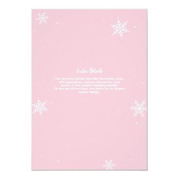 Miss To Mrs. Pink Christmas Bridal Shower Invite Front View