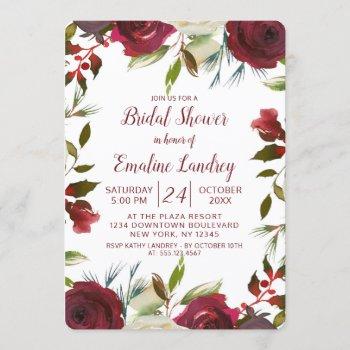 mistletoe manor winter wedding bridal shower invitation