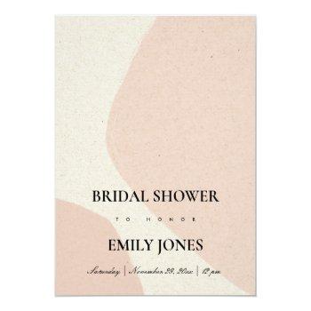 Modern Abstract Soft Blush Pink Postcard Front View