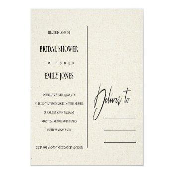 Modern Abstract Soft Blush Pink Postcard Front View