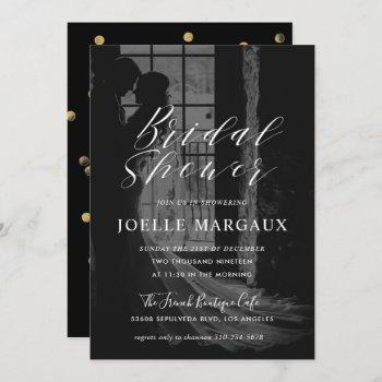 modern calligraphy bridal shower photo ii invitation