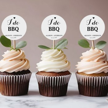 modern calligraphy i do bbq bridal shower  classic round sticker