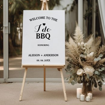 modern calligraphy i do bbq bridal shower  foam board