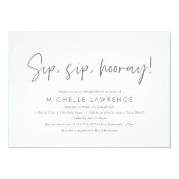 Modern Casual, Fun And Playful Bridal Shower Party Invitation Front View