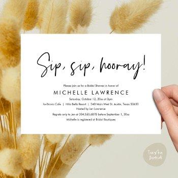 modern casual, fun and playful bridal shower party invitation