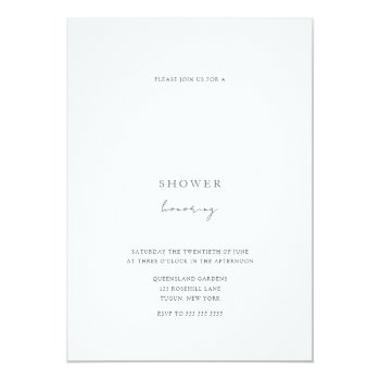 Modern Designer Rose Gold Foil Arch Bridal Shower Foil Invitation Front View