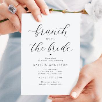 modern elegant brunch with the bride bridal shower invitation