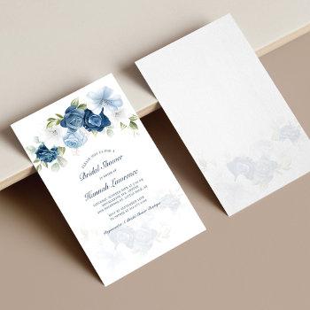 modern elegant watercolor floral bridal shower invitation