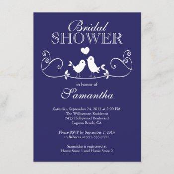 modern fall  love birds bridal shower invitation