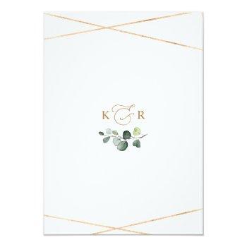 Modern Geometric Gold Greenery Front View