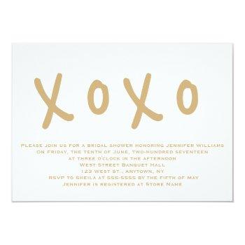 Modern Gold Xoxo Front View