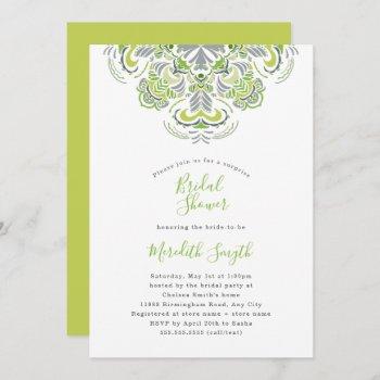 modern mandala bridal shower invitation