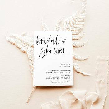 modern minimalist bridal shower | boho bridal invitation