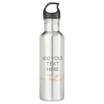 modern minimalist plain personalized add text stainless steel water bottle