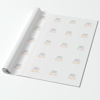 modern minimalist plain personalized thank you wrapping paper