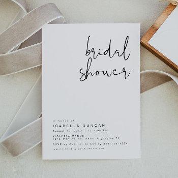 modern minimalist simple & edgy bridal shower invitation