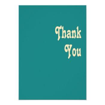 Modern Retro | Teal Wedding Thank You Postcard Front View
