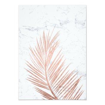 Modern Rose Gold Palm Tree Marble Front View