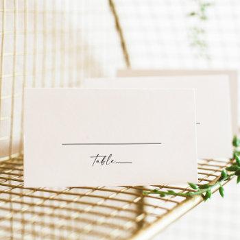 modern script flat wedding place card