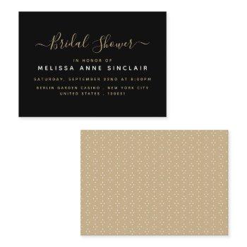 modern simple script bridal shower ticket invite