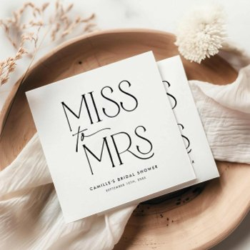 modern typography bridal shower napkins