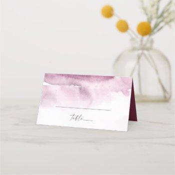 modern watercolor | red folded wedding place card