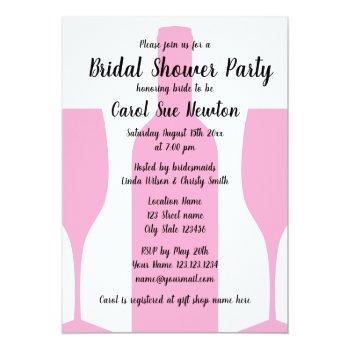 Modern Winery Vineyard Bridal Shower Party Invitation Front View