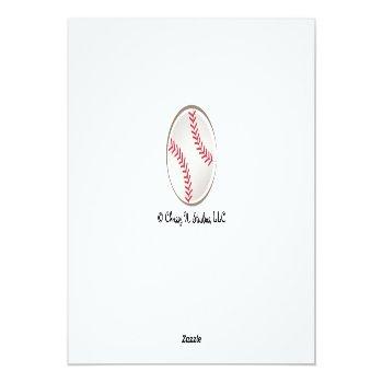 Monogrammed Baseball Wedding Thank You Front View