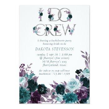 Moody Boho | Teal Floral I Do Crew Front View