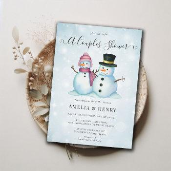 mr mrs snowman funny winter couples bridal shower invitation