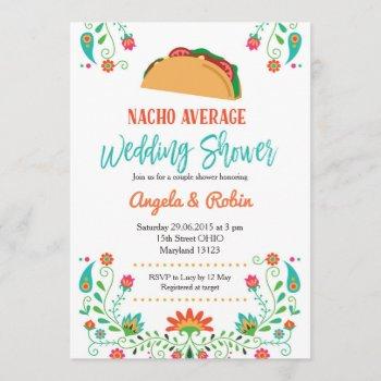 nacho average bridal shower invitation