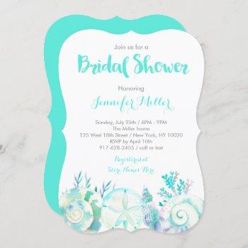 nautical beach bridal shower invitation