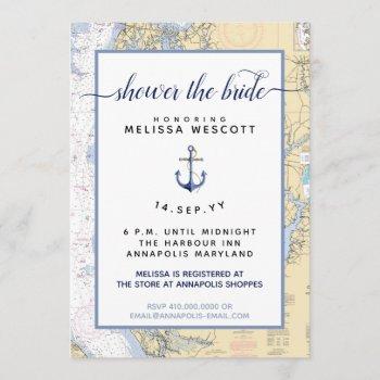 nautical bridal #shower #annapolis maryland invitation