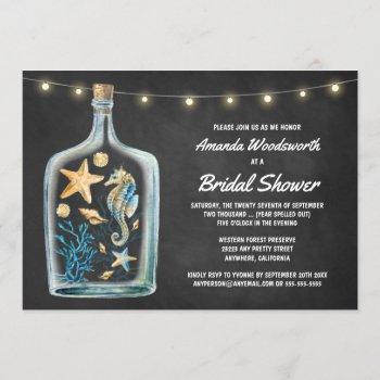 nautical chalkboard bridal shower invitations