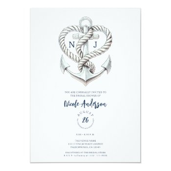 Nautical Heart Rope Anchor Coastal Front View