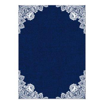 Navy Blue Burlap And Lace Sunflower Front View