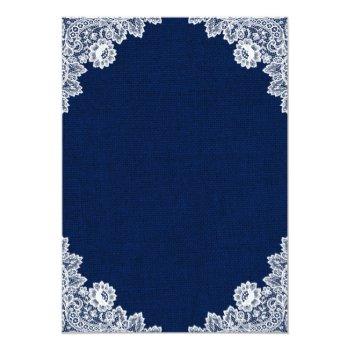Navy Blue Burlap And Lace Sunflower Front View