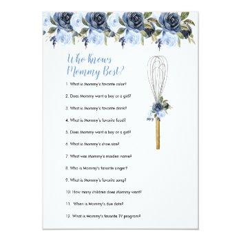 Navy Flowers Who Knows Mommy Best Greenery Floral Front View