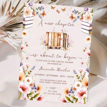 new chapter begins bridal shower invitation