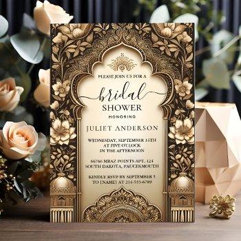 new hindi henna mehndi indian style bridal shower invitation