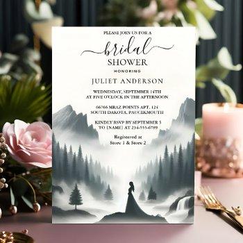 new river rain cloud smoky mountain bridal shower invitation