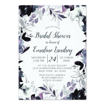 Nocturnal Floral Dusty Blue Wedding Front View
